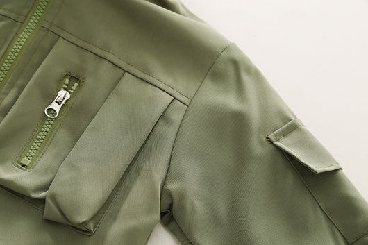 Chaqueta de Trabajo Infantil con Forro Polar y Costuras Reforzadas - Image 10