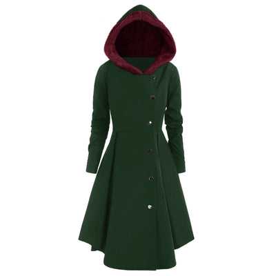 Abrigo Trinchera Navideño Bombshell Largo con Capucha para Mujer - Image 8