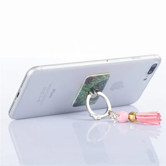 Anillo Soporte para Teléfono con Borlas Metálicas Pintadas a Mano - Image 41