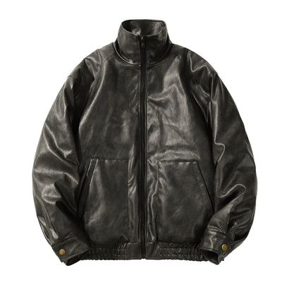 Abrigo de Cuero PU Acolchado para Hombre - Estilo Rock Impermeable Invierno - Image 19