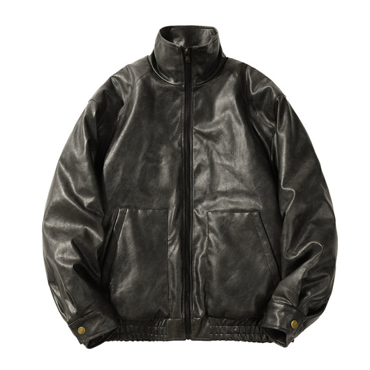 Abrigo de Cuero PU Acolchado para Hombre - Estilo Rock Impermeable Invierno - Image 19