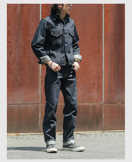 Chaqueta Casual de Mezclilla Raw Wash Multiuso para Hombre - Image 15