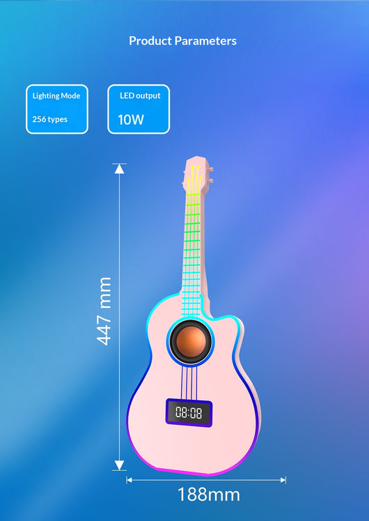 Parlante Bluetooth con Reloj Despertador y Luces Ambientales - Image 19