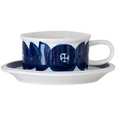 Taza de Café Medieval Artesanal Pintada a Mano con Plato Juego Vintage