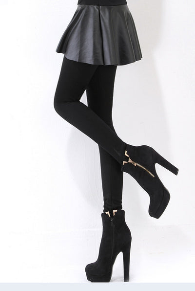 Leggings de Cuero PU con Costuras Decorativas para Mujer - Image 13