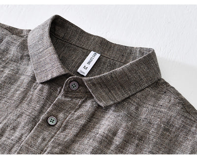 Camisa de Lino Puro para Hombre de Manga Larga - Image 24
