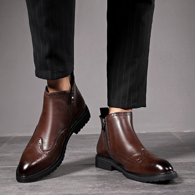 Botas de Cuero con Cierre Británicas Punta Afilada - Image 6