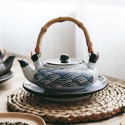 Tetera y Olla de Cerámica Retro Japonesa para Sopas de Mariscos - Image 4