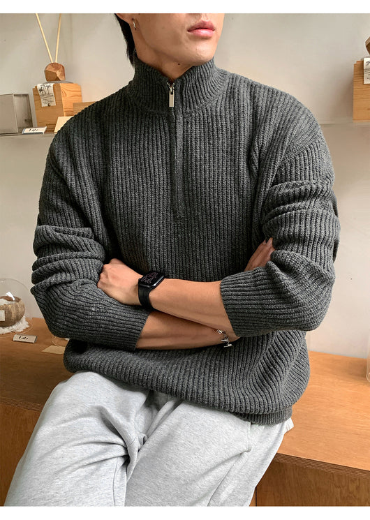 Suéter Cuello Alto con Cierre de Hombre para Otoño Invierno - Image 23