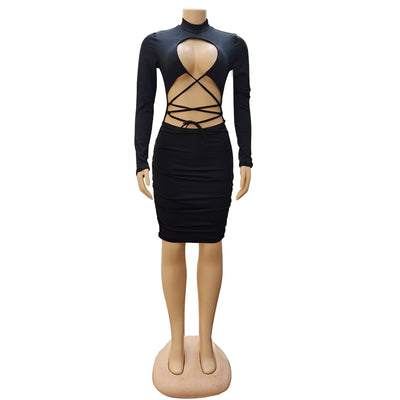 Vestido Corto Elegante de Manga Larga Estilo Europeo - Image 18