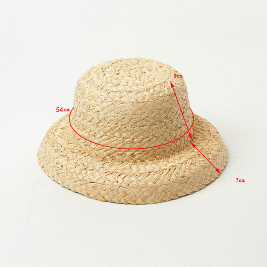 Sombrero de Paja Infantil con Ala Plegable Estilo Vintage - Image 6