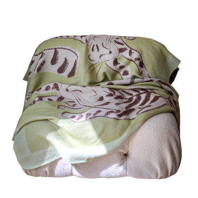 Manta de Cashmere Grueso Little Tiger Mianmian Verde Leche - Image 11