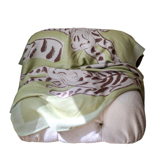 Manta de Cashmere Grueso Little Tiger Mianmian Verde Leche - Image 11