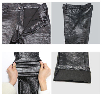 Pantalones de Cuero para Motocicleta NK72 - Jeans Ajustados Tipo Bota para Hombre - Image 8