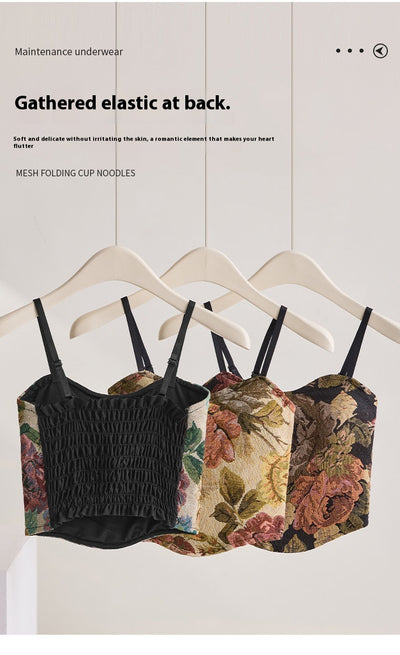 Bolso Sling Floral Vintage con Pliegues Elegantes - Image 20