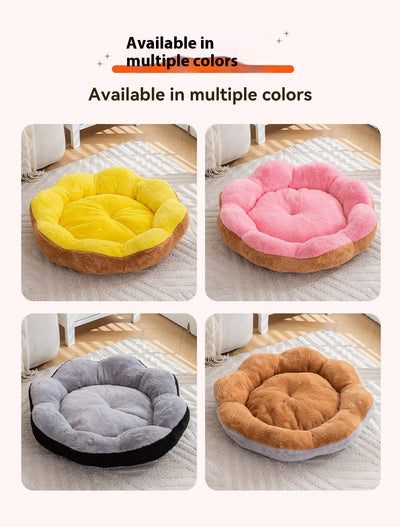 Cama Nido Redonda de Felpa Gruesa y Cálida para Mascotas con Cojín Desmontable y Lavable - Image 14