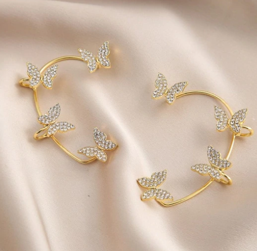Aretes de Diamante Brillante con Clip Mariposa 2 en 1 - Image 20