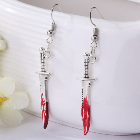 Pendientes de Terror para Halloween: Hacha y Tijeras Sangrientas - Image 3