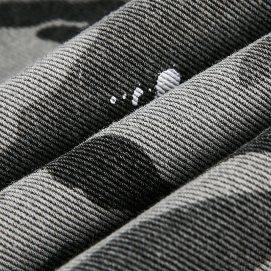 Camisa de Manga Larga Estilo Retro Americano con Diseño Camuflado Desgastado - Image 4