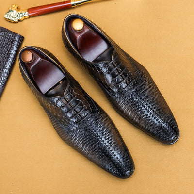 Zapatos Formales de Cuero Premium para Hombre - Diseño Puntiagudo Ejecutivo - Image 10