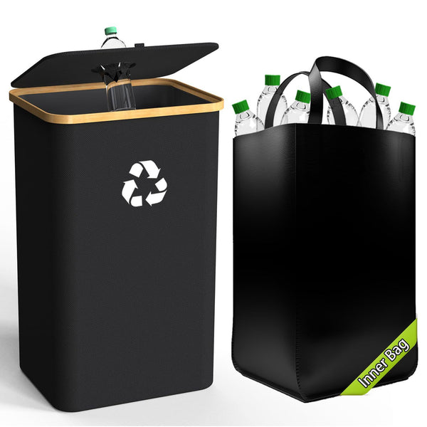 Cesto de Almacenamiento Plegable con Compartimentos para Reciclaje