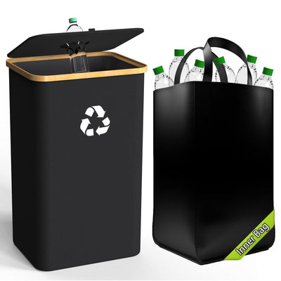 Cesto de Almacenamiento Plegable con Compartimentos para Reciclaje
