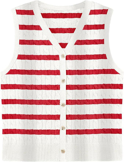 Chaleco Tejido Retorcido para Mujer - Estilo Europeo y Americano - Image 34