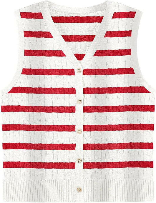 Chaleco Tejido Retorcido para Mujer - Estilo Europeo y Americano - Image 34