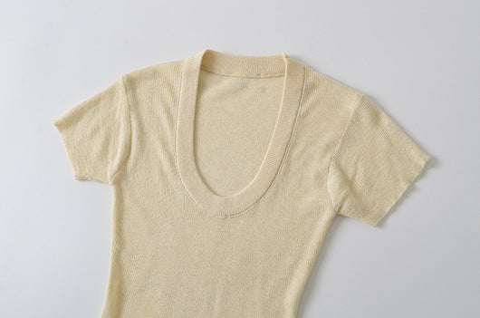 Blusa Ajustada de Lana Estilo Europeo - Cuello Redondo Liso y Elástico - Image 23