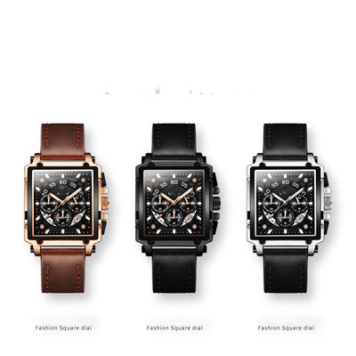 Reloj de Cuarzo Multifunción para Hombre - Diseño Cuadrado Elegante - Image 7