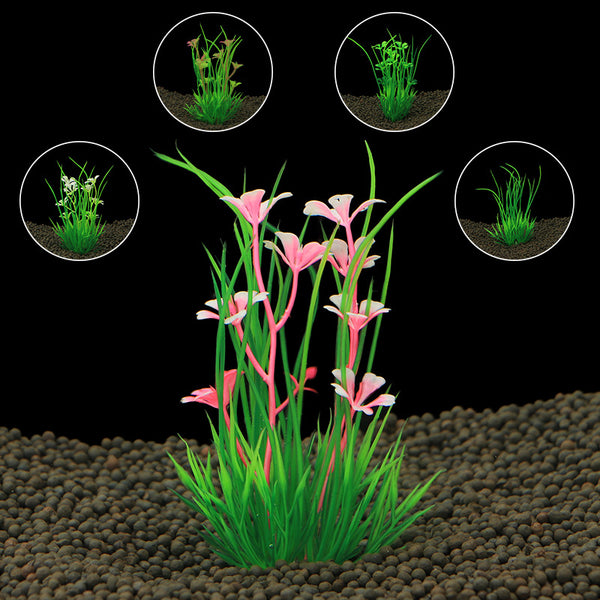 Planta Acuática Artificial para Acuario - Decoración Realista de Paisajismo