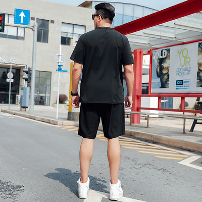 Traje Ice Silk para Hombre Talla Grande - Ropa Deportiva Fresca y Transpirable - Image 4