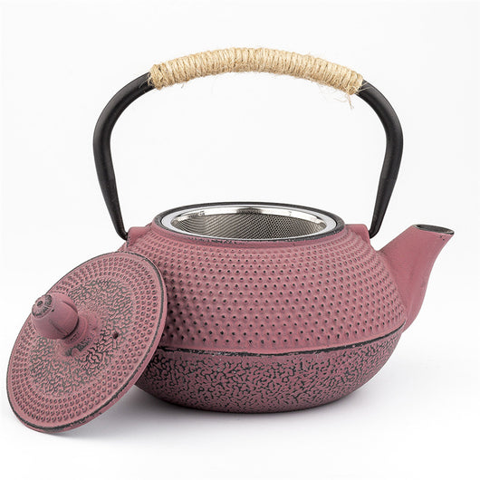 Olla de Hierro Fundido Estilo Europeo y Americano Rosa y Azul - Image 3