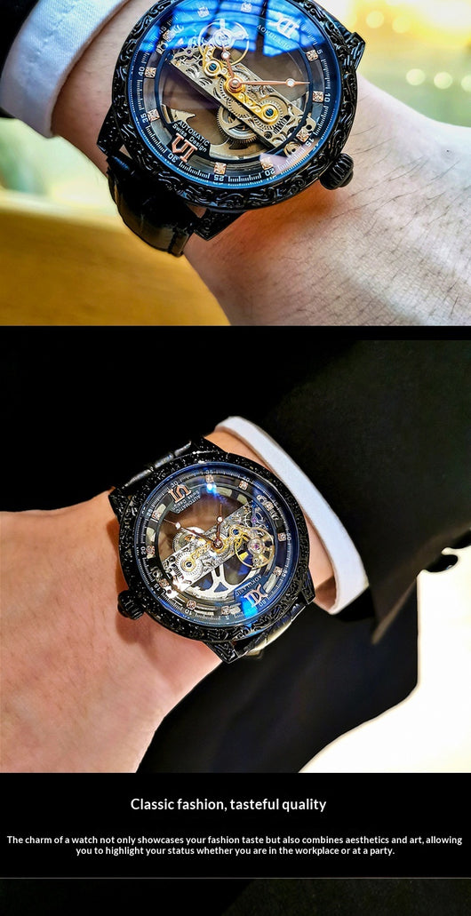 Reloj Mecánico Automático para Hombre con Cristal Doble y Resistencia al Agua - Image 14