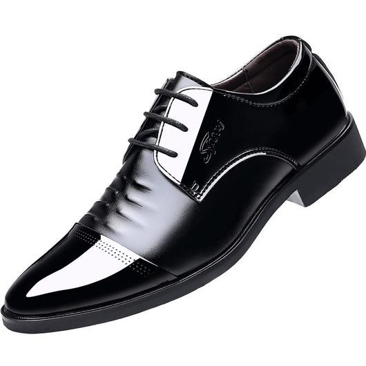 Zapatos de Cuero Charol Casual con Punta Afilada para Hombre - Image 3