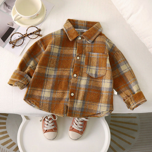 Camisa de Cuadros Casual para Niños - Perfecta para Primavera y Otoño - Image 13