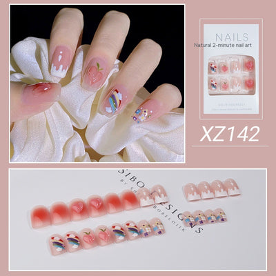 Uñas Postizas Diseño Tulipán Pintadas a Mano - Image 9