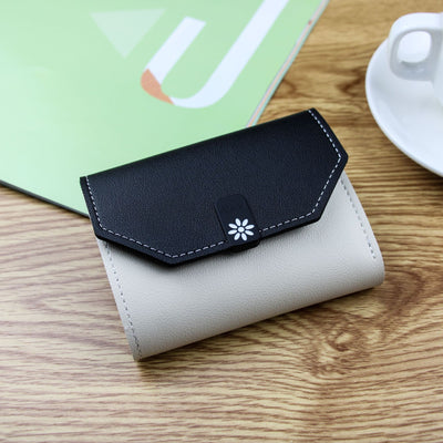 Billetera Compacta para Mujer con Cierre de Contraste y Compartimentos Múltiples - Image 10