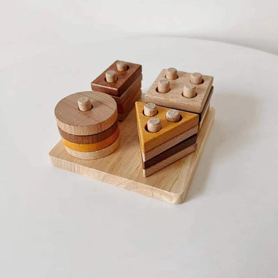 Juego de Bloques de Construcción con Formas Geométricas de Cuatro Postes - Image 7