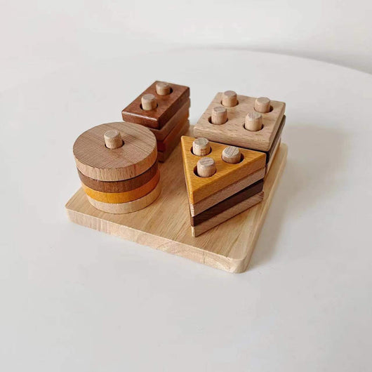 Juego de Bloques de Construcción con Formas Geométricas de Cuatro Postes - Image 7