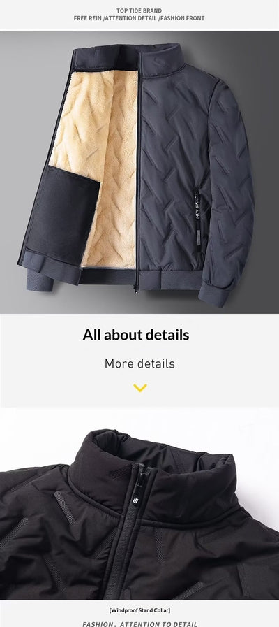 Abrigo de Invierno para Papá con Forro Polar y Relleno de Algodón - Image 19