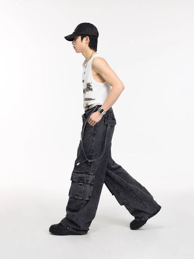 Pantalones Vaqueros Estilo Vintage Americano con Costuras de Diseño - Image 37