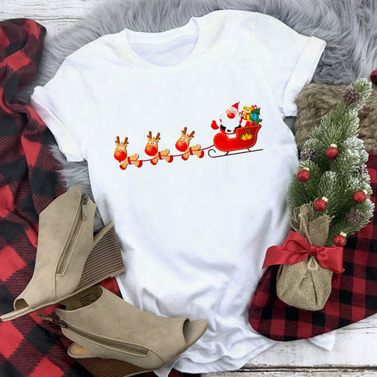 Playera Navideña Estampado Santa Claus - Diseño Casual Unisex - Image 4