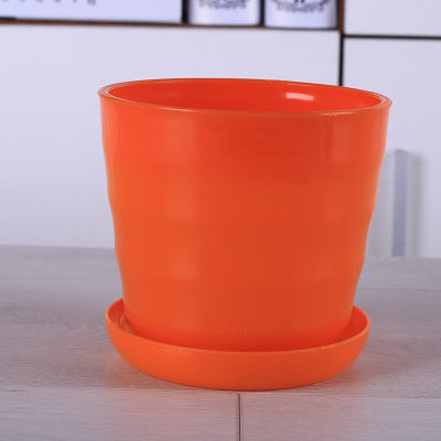 Maceta de Resina para Suculentas con Patrón Horizontal Decorativo - Image 11