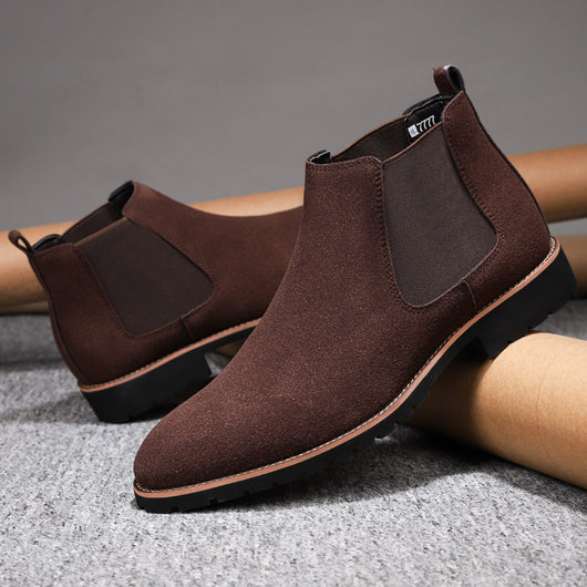 Botas Casuales de Cuero Ante Gamuza Talla Grande - Estilo Versátil y Moderno - Image 4