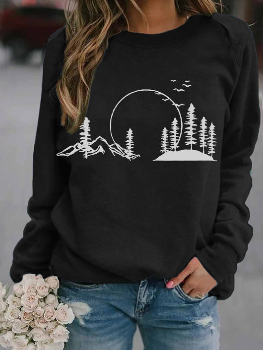 Suéter Pullover Manga Larga con Estampado Diente de León para Mujer - Image 9