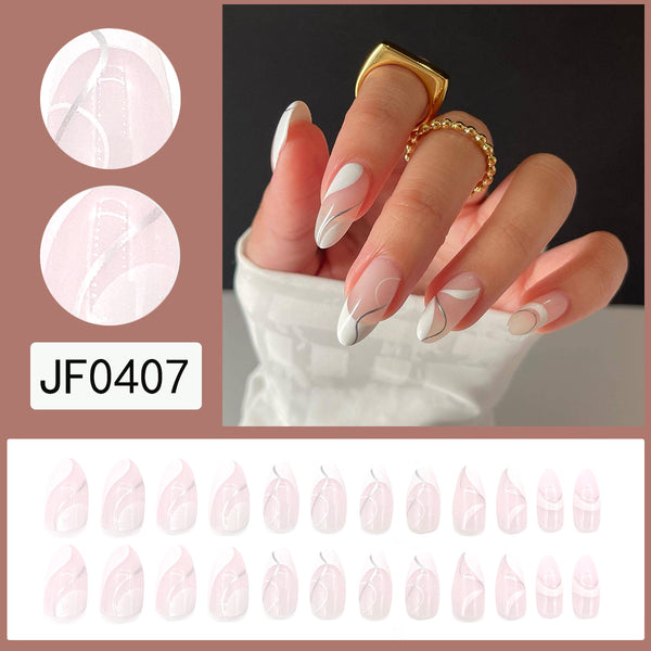 Esmalte de Uñas Profesional con Detalles Dorados y Lunares Plateados