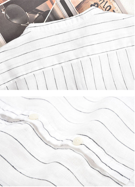 Camisa Polo Manga Corta a Rayas con Cuello Alto - Image 17