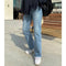 Loose Straight Korean Style Casual Blue Jeans for Boys