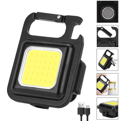 Linterna LED Portátil USB Llavero Aleación - Luz de Emergencia Multifunción - Image 3